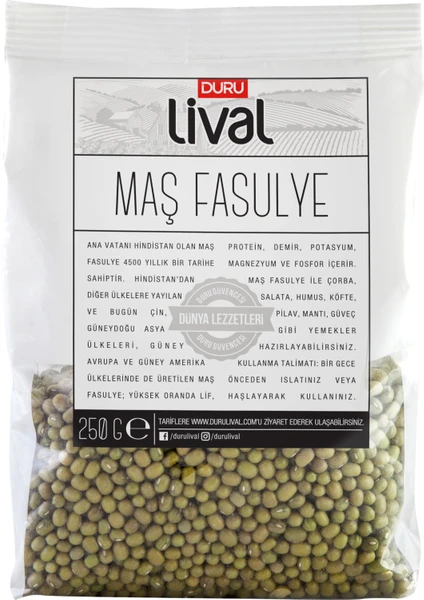 Duru Lival Maş Fasulye 250g