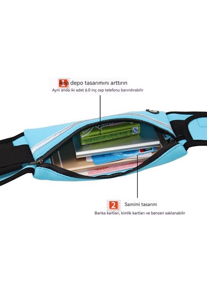 Koşu ve Spor Tarzı Sıkı Oturan Görünmez Hafif Kemer Çanta (Yurt Dışından) fırsatları