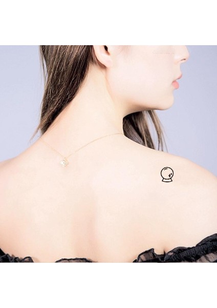 Geçici Uzay Mini Dövme Tattoo Kadın Dövmesi Su Geçirmez