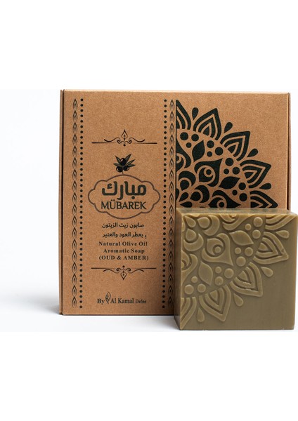 Mübarek Doğal Defne Sabunu 4'Lü Paket Ud Ve Amber Kokulu