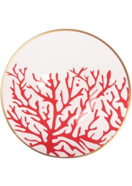 Mercan Tekli Pasta Tabak 20 cm