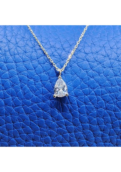 0.25 Karat Signity Swarovski Pırlanta Montürü Nano Has Taşlı Hediye 925 Ayar Gümüş Kolye