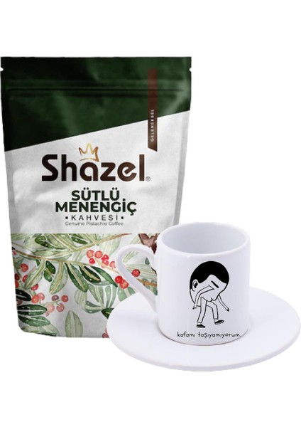 Sütlü Menengiç Kahvesi 200 gr + Kafamı Taşıyamıyorum Türk Kahvesi Fincanı