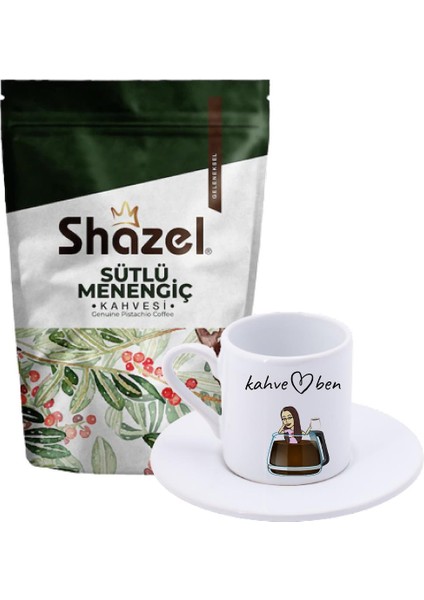 Sütlü Menengiç Kahvesi 200 gr + Kahve ve Ben Türk Kahvesi Fincanı