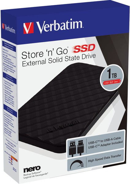 Store 'n' Go Portable 1tb 462MB-459 Mb/sn Black SSD USB 3.2 Gen1