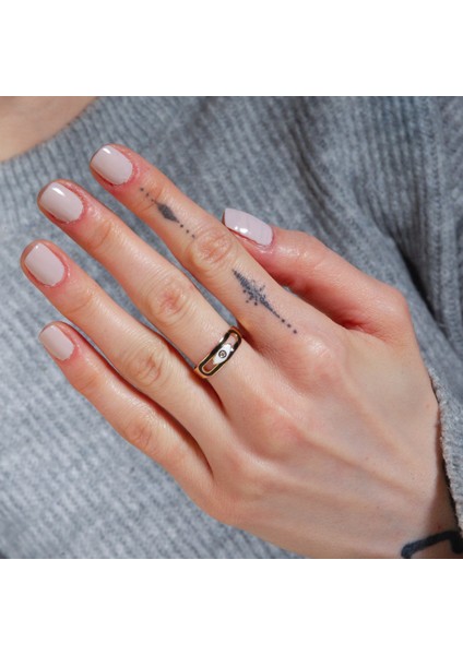 Adil Idil Kuyumculuk Göz Detay Siyah Renk Plaka Yüzük