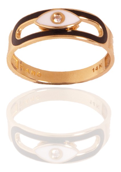 Adil Idil Kuyumculuk Göz Detay Siyah Renk Plaka Yüzük fiyatları