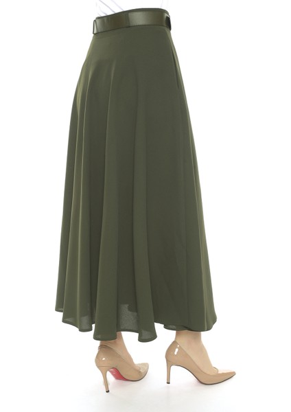 Kadın Etamin Desen 95 cm Boyunda Baharlık Etek 779 Yeşil modelleri