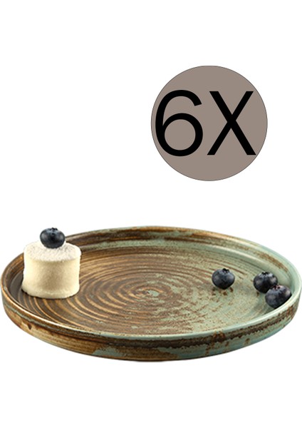 Porselen Coral Düz Tabak 21 cm 6'lı Takım CRL21DZ