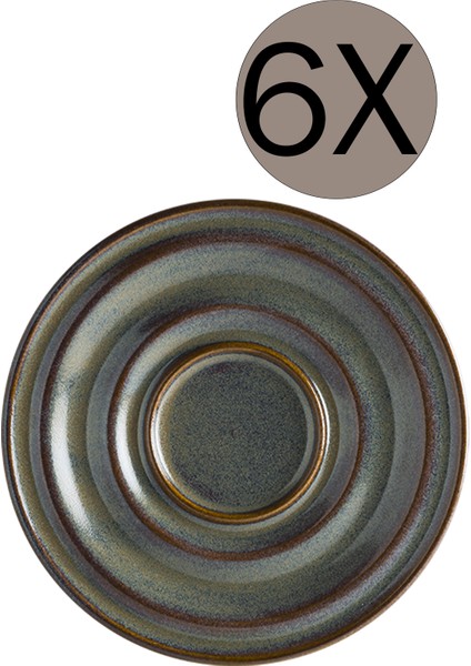 Porselen Gloire Kaff Cappuccino Tabağı 17CM 6'lı Takım GOIKAF01CPT