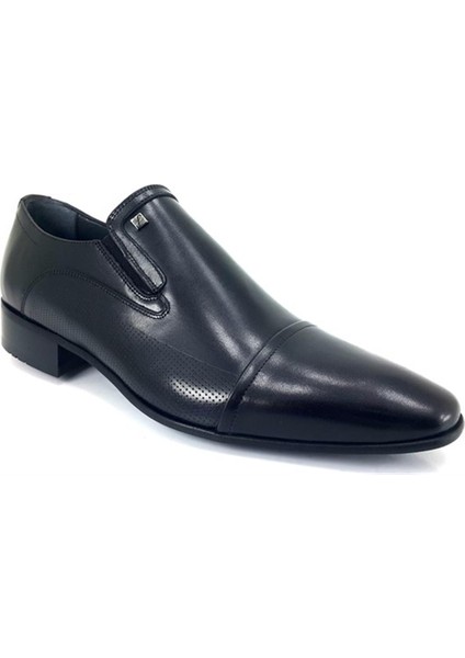 3015 Hakiki Deri Erkek Klasik Ayakkabı-Siyah