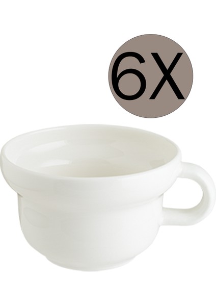 Porselen Kaff Cappuccino Fincanı 250 cc 6'lı Takım KAF01CPF