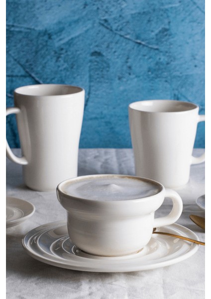 Porselen Kaff Cappuccino Fincanı 250 cc 6'lı Takım KAF01CPF fiyatları