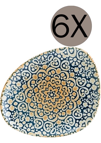 Porselen Alhambra Vago Düz Tabak 19 cm 6'lı Takım ALHVAO19DZ
