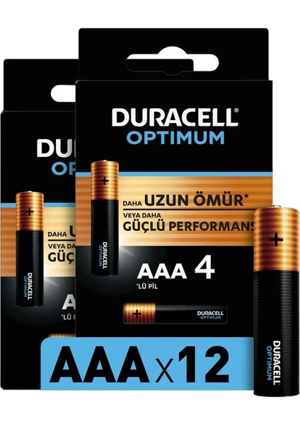Optimum Aaa Alkalin Pil, 1,5 V LR03 MN2400, 12’li Paket