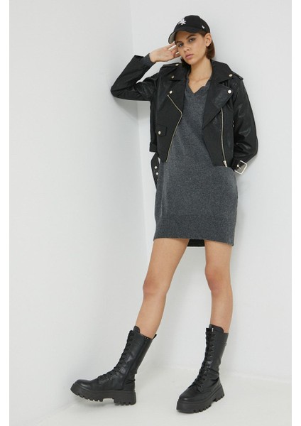 Kadın Deri Ceket Onlcamıla Faux Leath Bıker Jacket 15265315