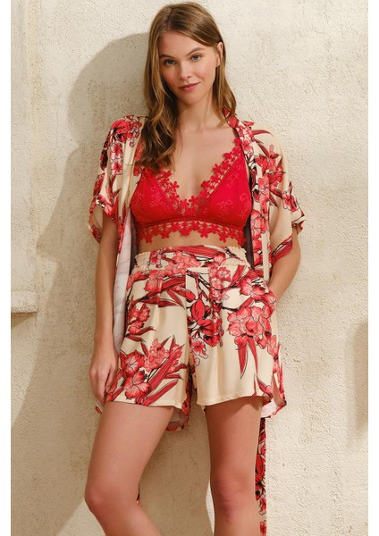 Kadın 3'lü Bralet Şortlu Takım 5768