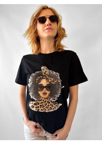 Leopard Light Skin T-Shirt - Kadın Tişört Baskını