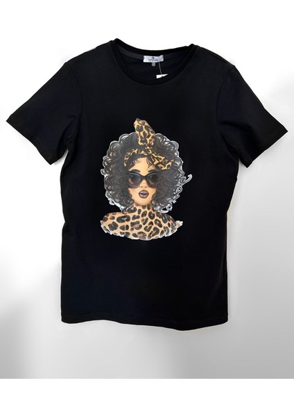 Leopard Light Skin T-Shirt - Kadın Tişört Baskını