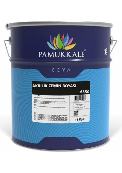 Akrilik Zemin Boyası 15 kg Ral 7016 Antrasit Gri