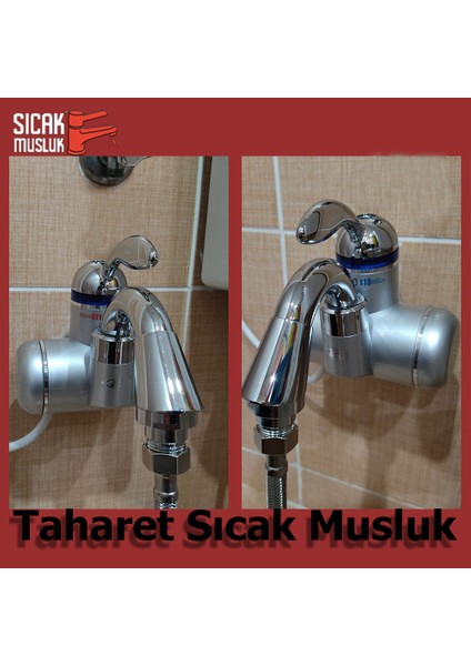 Elektrikli Taharet Sıcak Musluk Ani Su Isıtıcı Termal Şofben Musluk Fhr 2s