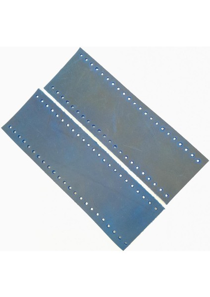 Crazy Oil Saks Mavi Deri Tutma Sapı 18X6 cm Simit Sap