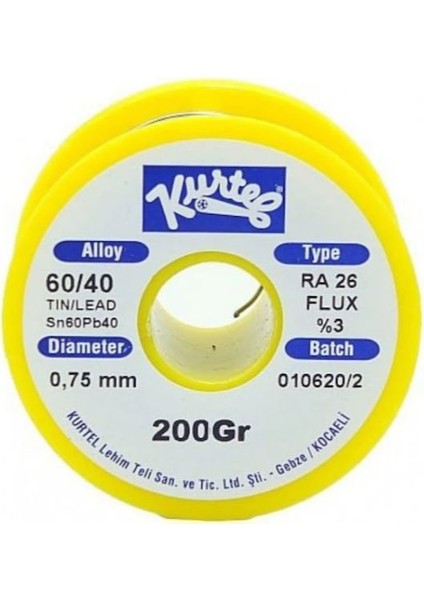 Lehim Teli 200GR 0,75 mm Kendinden Pastalı