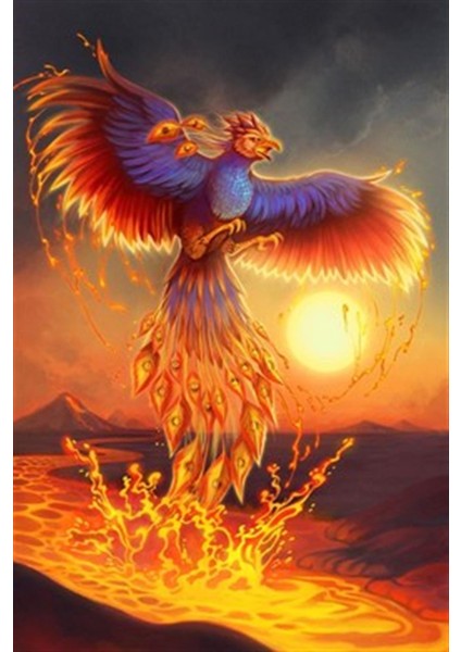 Ateşten Anka Kuşu Pixart Sanat Elmas Mozik Tablo Daimond Türkiye 48*71