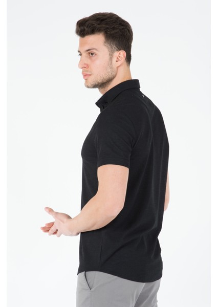 Erkek Slim Fit Gömlek 12301 Siyah modelleri