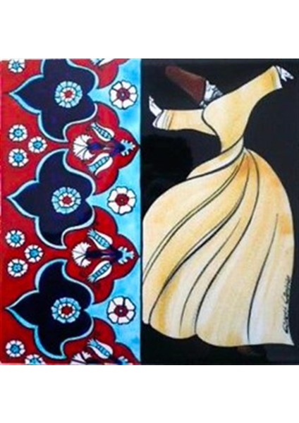 Mevlana Desen Pixart Sanat Elmas Mozaik Tablo Diamond Türkiye 55*57