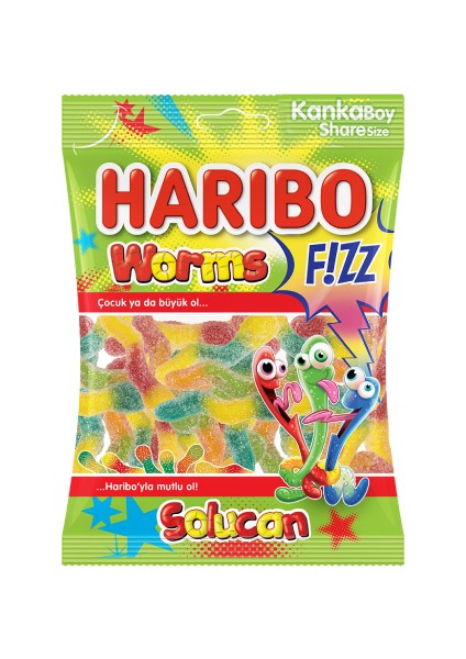 Fizz Worms 70 gr x 24 Adet