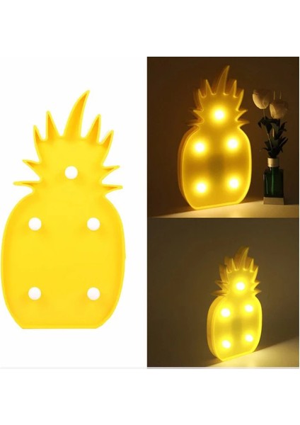 Ananas Şeklinde Ledli Dekoratif Eğlenceli Çocuk Gece Lambası