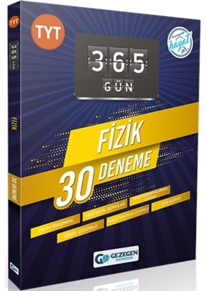 Gezegen Yayıncılık  TYT Fizik 365 Gün 30 Deneme