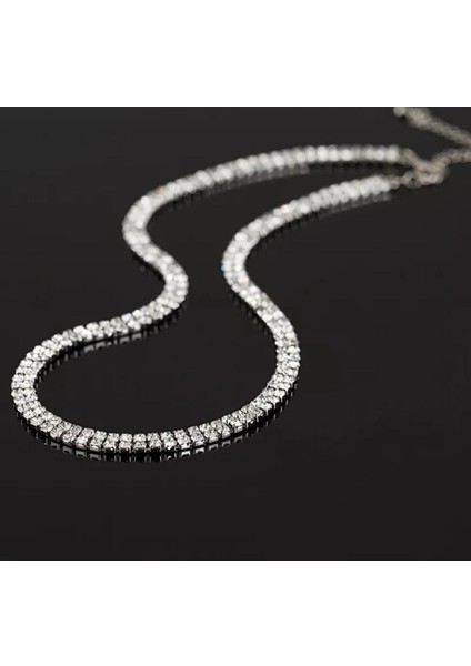 Kadın Taşlı Iki Sıra Choker Kolye