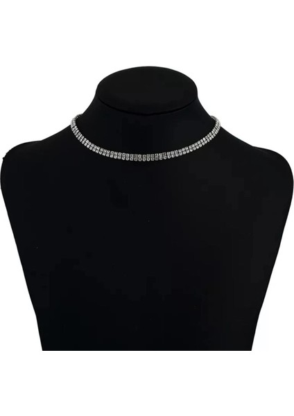 Kadın Taşlı Iki Sıra Choker Kolye fırsatları