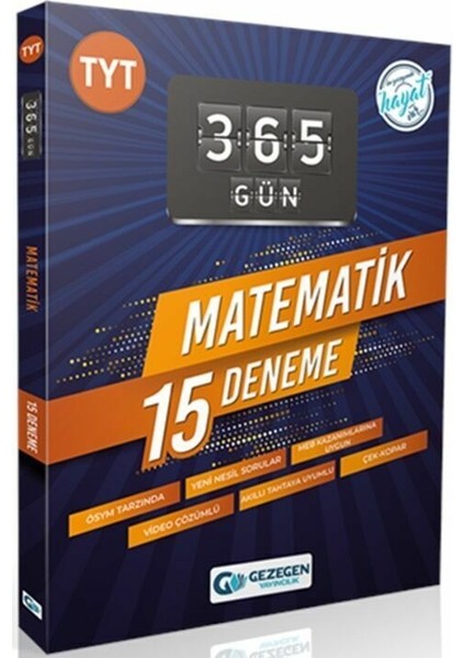 Gezegen Yayıncılık  TYT Matematik 365 Gün 15 Deneme