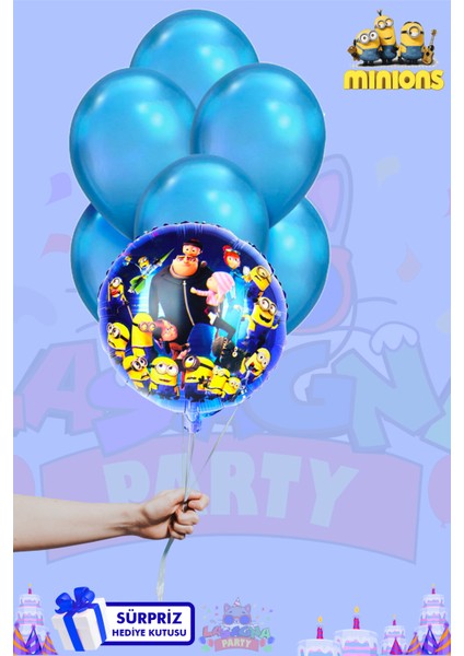 Minions Temalı Lüx Baskılı Folyo Balon Seti