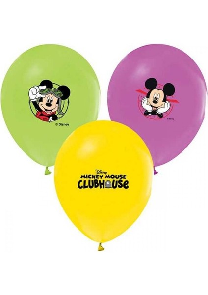 Mickey Mouse Baskılı Pastel Renkli Balon