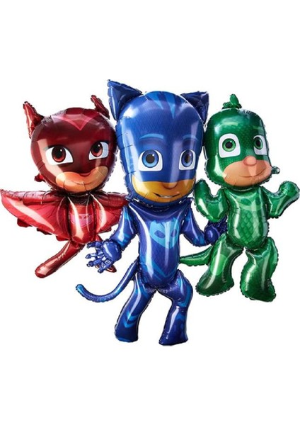 Pj Mask Temalı Baskılı Karakterli Folyo Balon