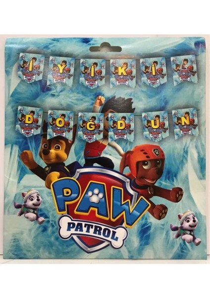 Paw Petrol Temalı Baskılı Iyi Ki Doğdun Banner