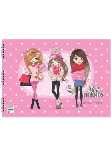 Keskin 25*35 15 Yp. Spiralli Best Friends Resim Defteri