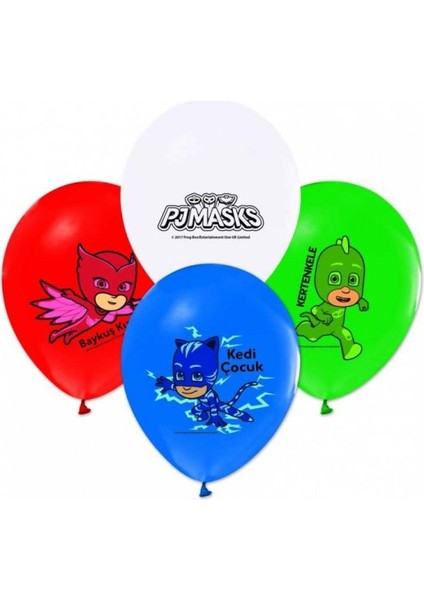 Pijamaskeliler Baskılı Renkli Balon