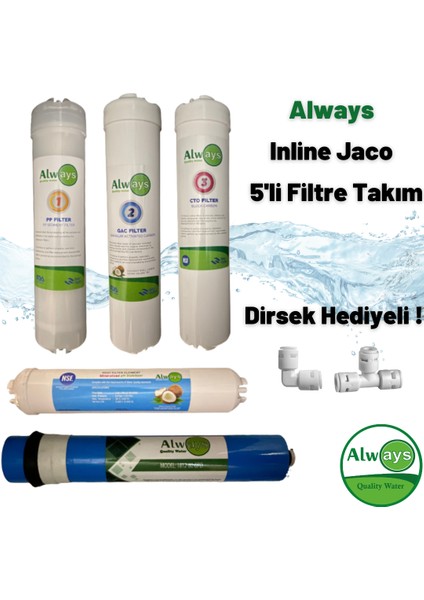 Inline Jaco 5'li Filtre Takımı