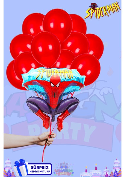 Spiderman Temalı Folyo Balon Seti