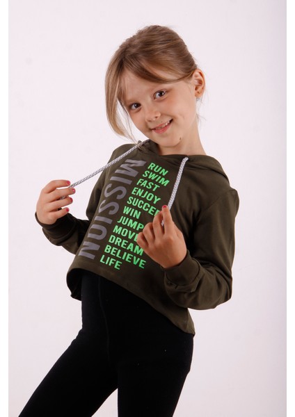 Toontoy Kız Çocuk Yazı Baskılı Sweatshirt modelleri