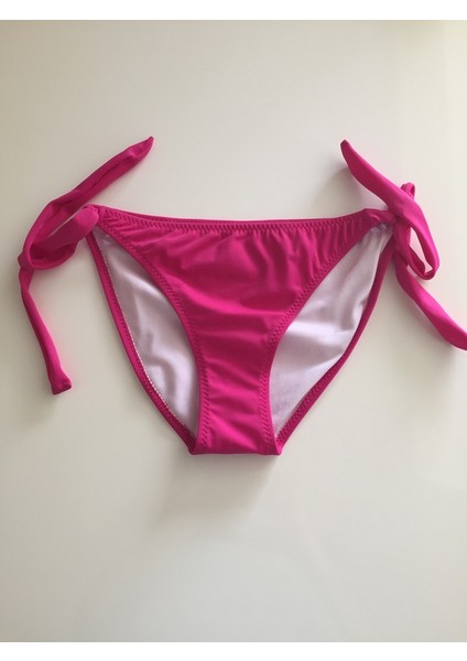Pembe Kalın Ip Bağcıklı Bikini Altı