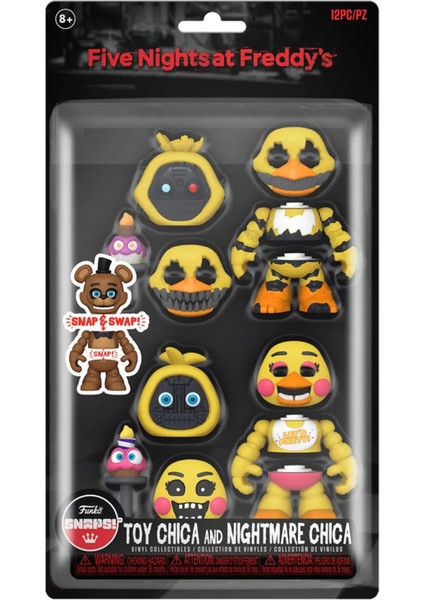 Snap Five Nights At Freddy's Nightmare Chica And Toy Chica Figures