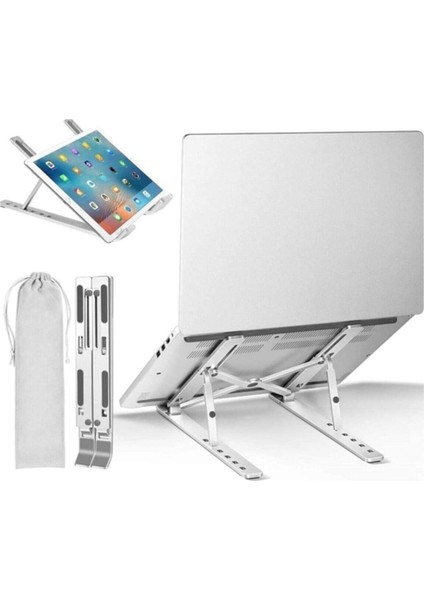 Katlanır Standı Ayarlı Laptop Macbook Notebook Yükseltici Tutucu