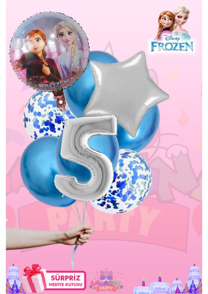 Elsa Frozen Baskılı GÜMÜŞ Lüx Folyo Seti