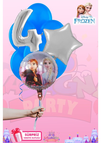 Elsa Frozen Baskılı GÜMÜŞ Lüx Folyo Seti